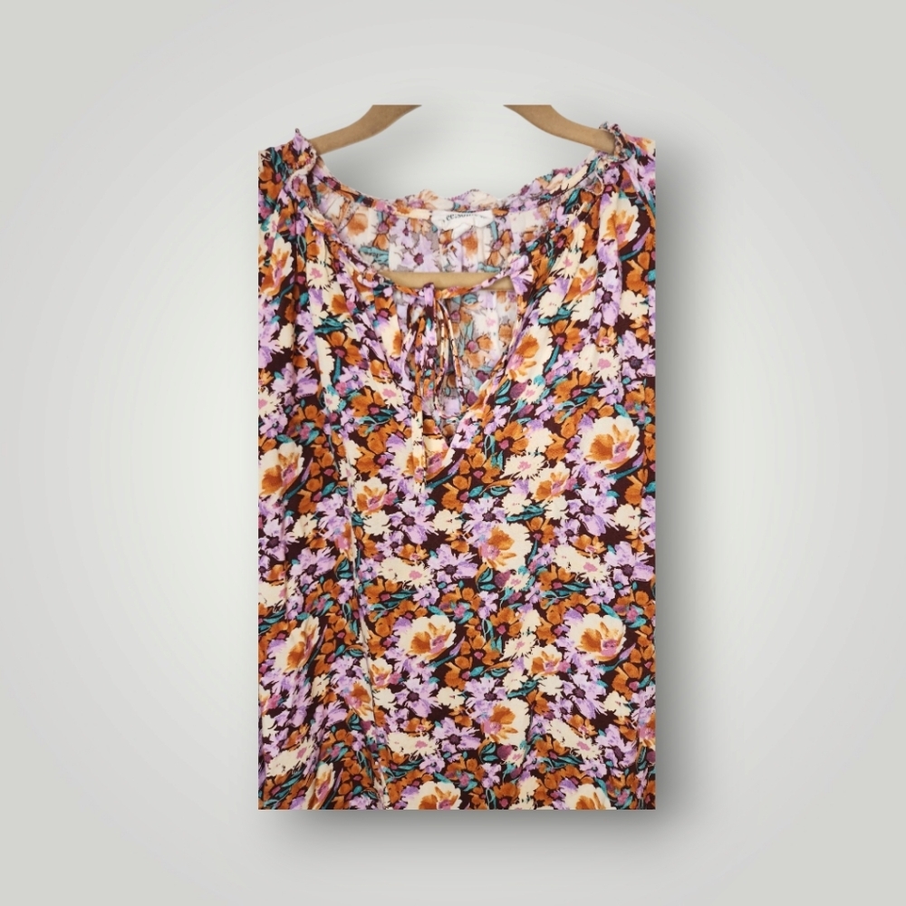 ee.some Floral Print Women's Top size small - Picture 9 of 12